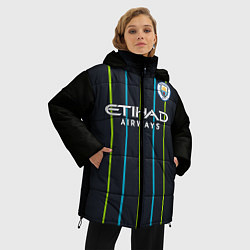 Куртка зимняя женская FC Manchester City: Away 18/19, цвет: 3D-черный — фото 2
