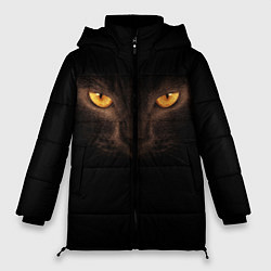 Куртка зимняя женская Кошачий взгляд, цвет: 3D-черный