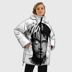 Куртка зимняя женская XXXTentacion: Pixel Art, цвет: 3D-красный — фото 2