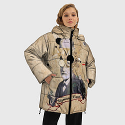 Куртка зимняя женская Зигмунд Фрейд, цвет: 3D-красный — фото 2