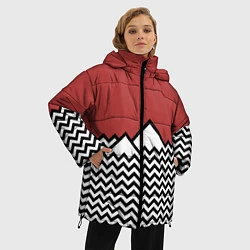 Куртка зимняя женская Горы Твин Пикс, цвет: 3D-черный — фото 2