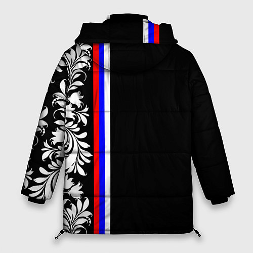 Женская зимняя куртка Россия: цветочная коллекция / 3D-Светло-серый – фото 2