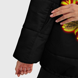 Куртка зимняя женская Славянская роспись, цвет: 3D-красный — фото 2