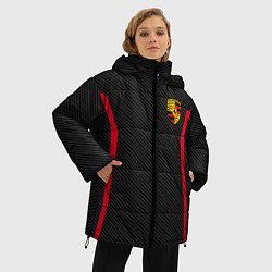 Куртка зимняя женская Porsche: Sport Edition, цвет: 3D-черный — фото 2