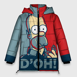 Куртка зимняя женская Homer Simpson DOH!, цвет: 3D-красный