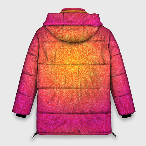 Женская зимняя куртка Солнечная мандала / 3D-Светло-серый – фото 2