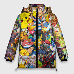 Куртка зимняя женская Pokemon Bombing, цвет: 3D-светло-серый