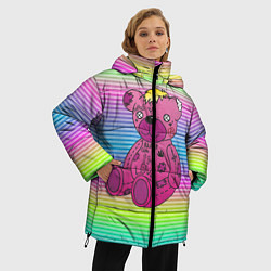 Куртка зимняя женская Lil Peep Bear, цвет: 3D-светло-серый — фото 2
