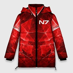 Куртка зимняя женская Mass Effect: Red Armor N7, цвет: 3D-светло-серый