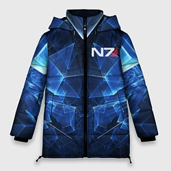 Куртка зимняя женская Mass Effect: Blue Armor N7, цвет: 3D-светло-серый