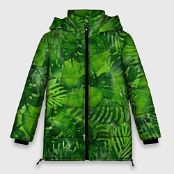 Куртка зимняя женская Тропический лес, цвет: 3D-светло-серый