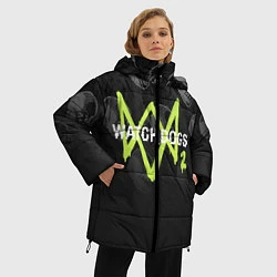 Куртка зимняя женская Watch Dogs 2: Skulls Pattern, цвет: 3D-черный — фото 2