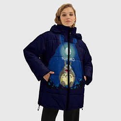 Куртка зимняя женская Ночной Тоторо, цвет: 3D-черный — фото 2