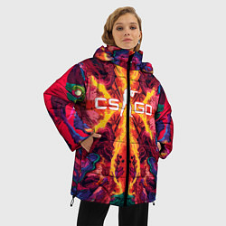 Куртка зимняя женская CS:GO Monster Flame, цвет: 3D-черный — фото 2