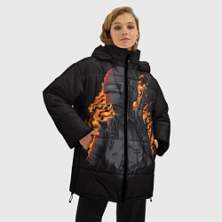 Куртка зимняя женская PUBG: Flame Soldier, цвет: 3D-светло-серый — фото 2