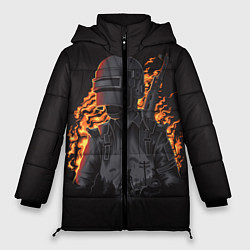 Куртка зимняя женская PUBG: Flame Soldier, цвет: 3D-светло-серый