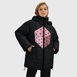 Куртка зимняя женская Black Pink Cube, цвет: 3D-красный — фото 2