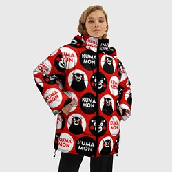 Куртка зимняя женская Kumamon Pattern, цвет: 3D-черный — фото 2