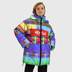 Куртка зимняя женская Hentai TV, цвет: 3D-черный — фото 2