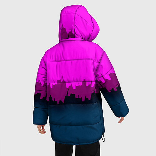Женская зимняя куртка BSG: Neon City / 3D-Красный – фото 4