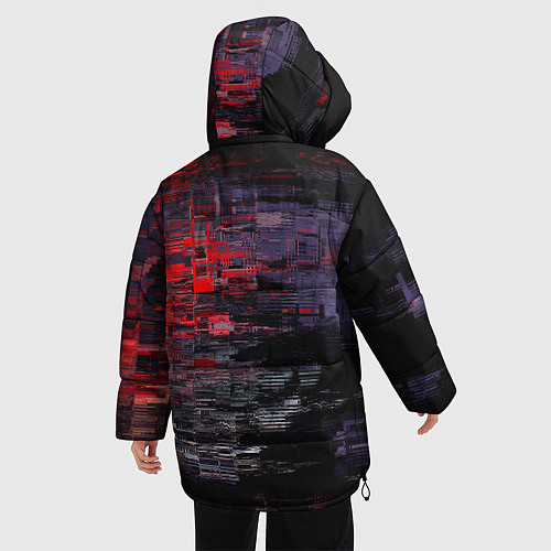 Женская зимняя куртка Cyberpunk 2077 / 3D-Красный – фото 4