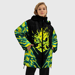 Куртка зимняя женская Cyberpunk 2077: Samurai, цвет: 3D-черный — фото 2