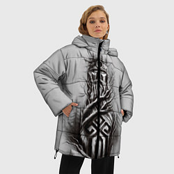 Куртка зимняя женская Священная Русь, цвет: 3D-красный — фото 2