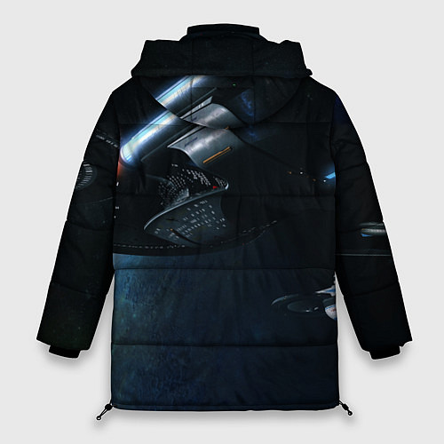 Женская зимняя куртка Mass Effect N7 / 3D-Светло-серый – фото 2