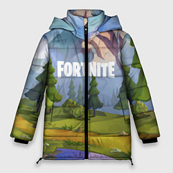Куртка зимняя женская Fortnite: Forest View, цвет: 3D-черный