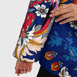 Куртка зимняя женская Экзотический орнамент, цвет: 3D-черный — фото 2