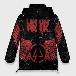 Куртка зимняя женская Linkin Park: Red Airs, цвет: 3D-черный