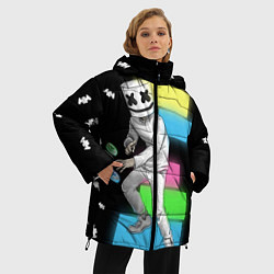 Куртка зимняя женская Marshmello 80's, цвет: 3D-черный — фото 2