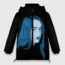 Куртка зимняя женская Billie Eilish: Blue Style, цвет: 3D-черный
