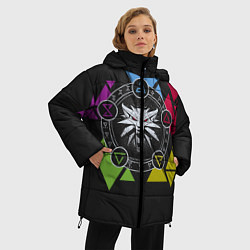 Куртка зимняя женская The Witcher: Triangles, цвет: 3D-светло-серый — фото 2