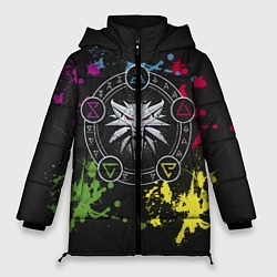 Куртка зимняя женская Ведьмак: Сила стихий, цвет: 3D-черный