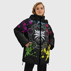 Куртка зимняя женская Ведьмак: Сила стихий, цвет: 3D-черный — фото 2
