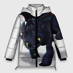 Куртка зимняя женская Как приручить дракона, цвет: 3D-черный