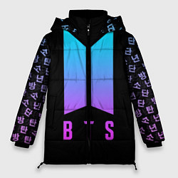 Куртка зимняя женская BTS: Neon Night, цвет: 3D-черный