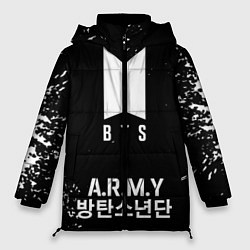 Куртка зимняя женская BTS ARMY, цвет: 3D-черный