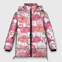Куртка зимняя женская Рай фламинго, цвет: 3D-черный