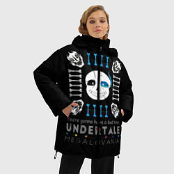 Куртка зимняя женская Undertale, цвет: 3D-черный — фото 2
