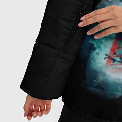 Куртка зимняя женская Бог быстрой янтарной реки, цвет: 3D-черный — фото 2