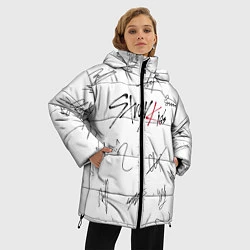 Куртка зимняя женская STRAY KIDS АВТОГРАФЫ, цвет: 3D-черный — фото 2