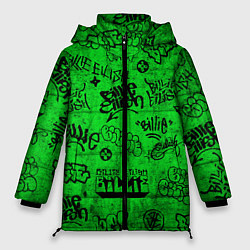 Куртка зимняя женская BILLIE EILISH: Grunge Graffiti, цвет: 3D-черный