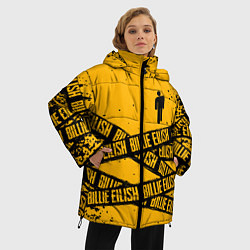 Куртка зимняя женская BILLIE EILISH: Yellow Tape, цвет: 3D-черный — фото 2