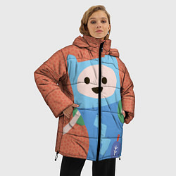 Куртка зимняя женская Время приключений Финн, цвет: 3D-черный — фото 2