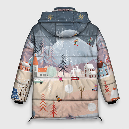 Женская зимняя куртка Новогодние каникулы / 3D-Светло-серый – фото 2