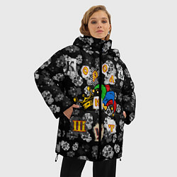 Куртка зимняя женская Король и Шут, цвет: 3D-красный — фото 2