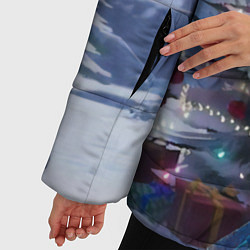 Куртка зимняя женская Fortnite Новогодний, цвет: 3D-черный — фото 2
