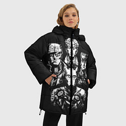 Куртка зимняя женская JoJo Bizarre Adventure, цвет: 3D-светло-серый — фото 2